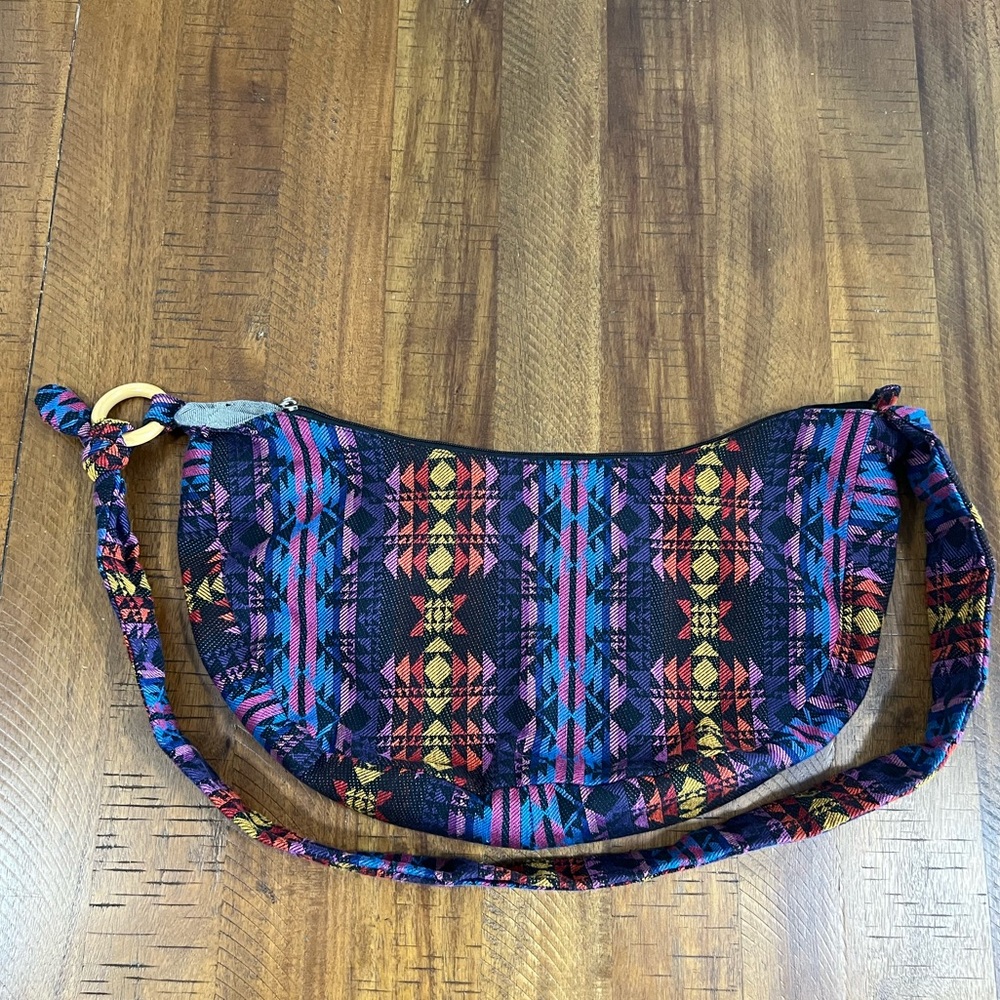 GUC Women's Multi-Colored Sling Crossbody Bag with Adjustable Strap